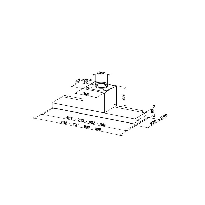 FABER S.p.A. In-Nova Premium BK M A120 Integrato Nero 670 m³/h 50% di sconto per tempo limitato