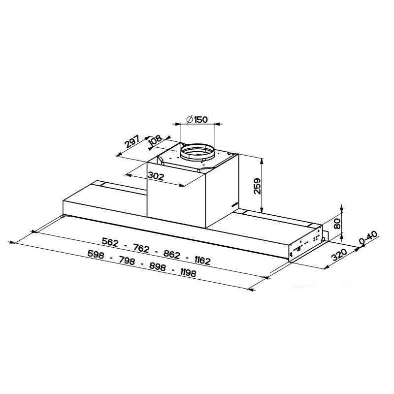 FABER S.p.A. N-Nova Premium BK M A90 Integrato Nero 670 m³/h Sconti questo mese