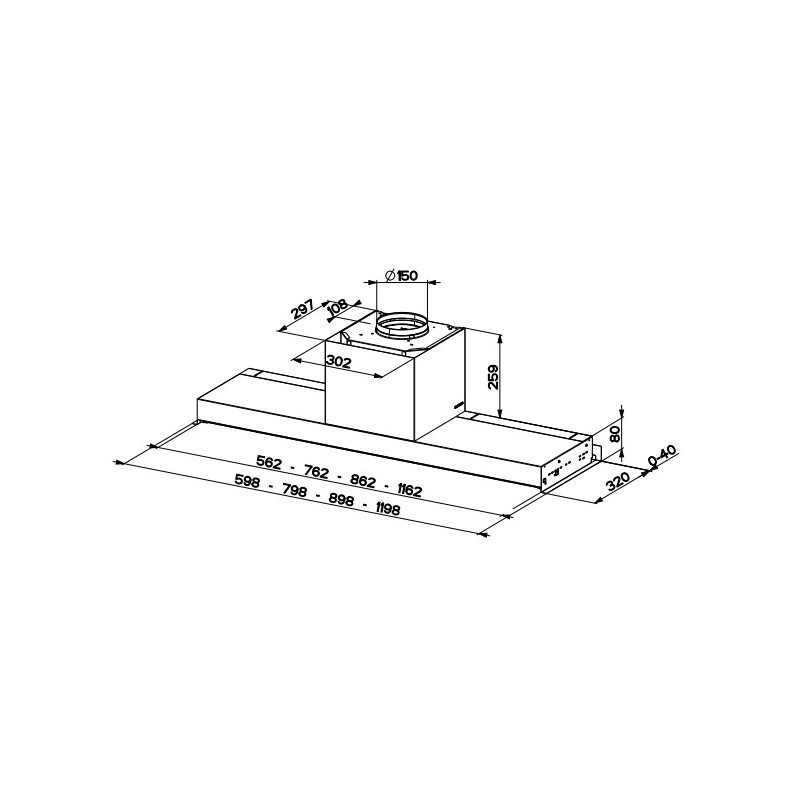 FABER S.p.A. In-Nova Premium WH M A120 Integrato Bianco 670 m³/h Italy