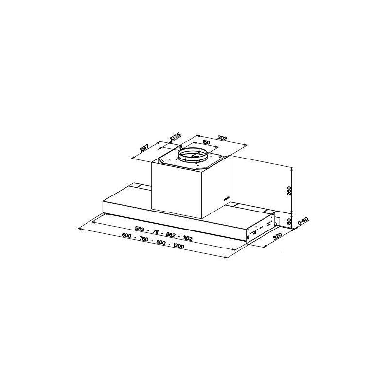 FABER S.p.A. IN-Nova Zero Drip A120 Integrato Acciaio inox 690 m³/h Qualità Garantita