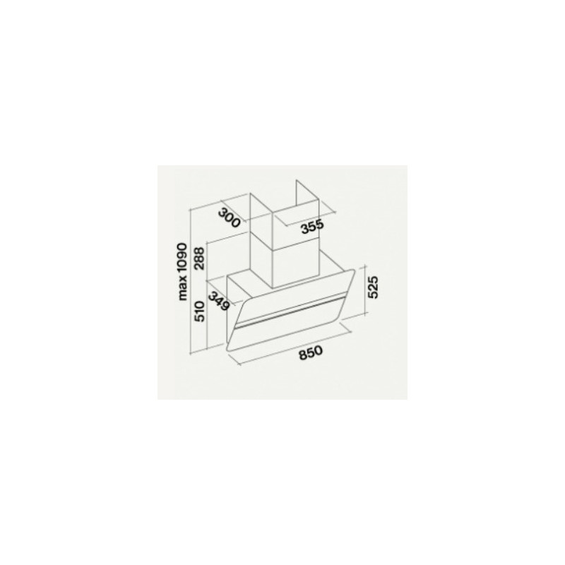 Falmec Flipper NRS Cappa aspirante a parete Nero 800 m³/h B Online