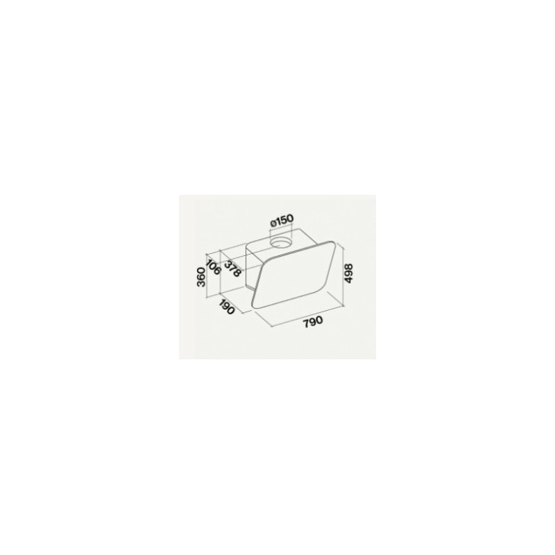 Falmec Tab Cappa aspirante a parete Bianco 800 m³/h A Flash Sale