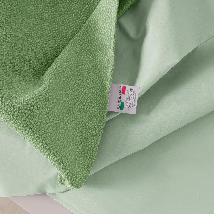 Zenoni & ColombiCompleto copriletto con federe in cotone Jacquard Keppler Verde Chiaro Promozione