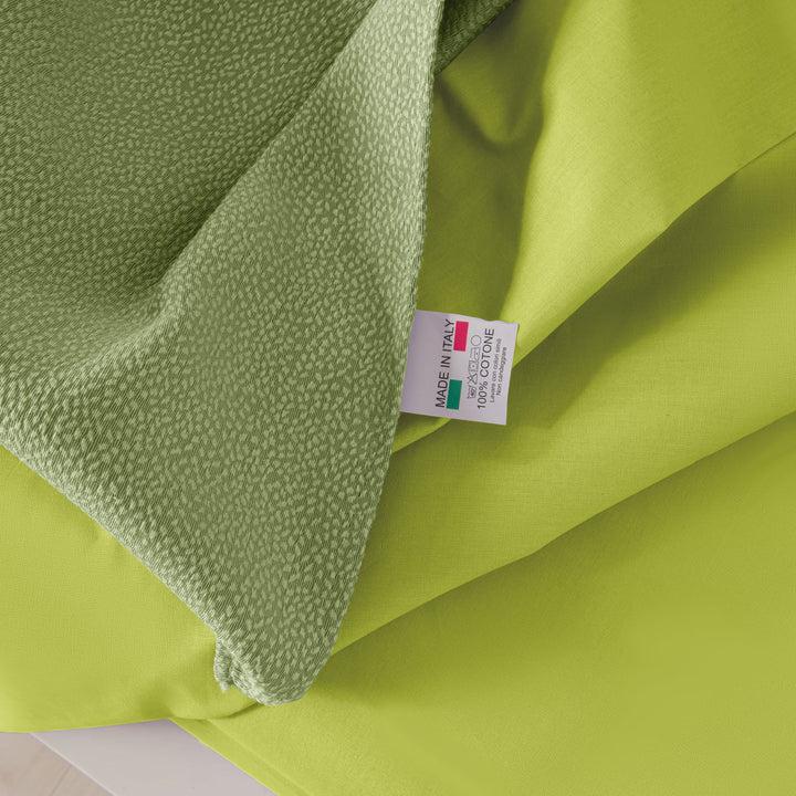Zenoni & ColombiCompleto copriletto con federe in cotone Jacquard Keppler Verde Lime Spedizione Gratuita