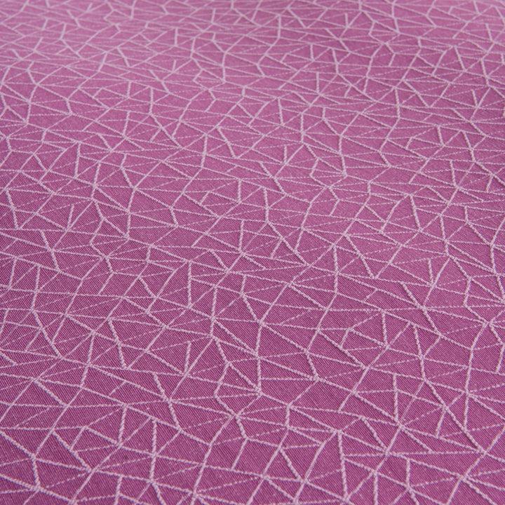 Zenoni & ColombiCompleto copriletto con federe in cotone Jacquard Triangolo Malva Soddisfazione Garantita