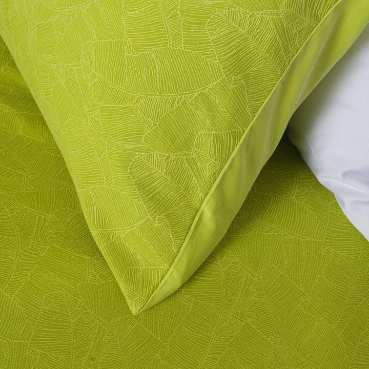 Zenoni & ColombiCompleto copriletto con federe in cotone Jacquard Giungla Verde Mela Qualità Garantita