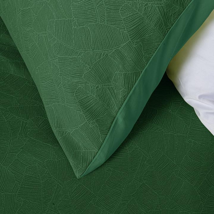Zenoni & ColombiCompleto Copriletto con federe in cotone Jacquard Giungla Verde Giungla Negozi Online