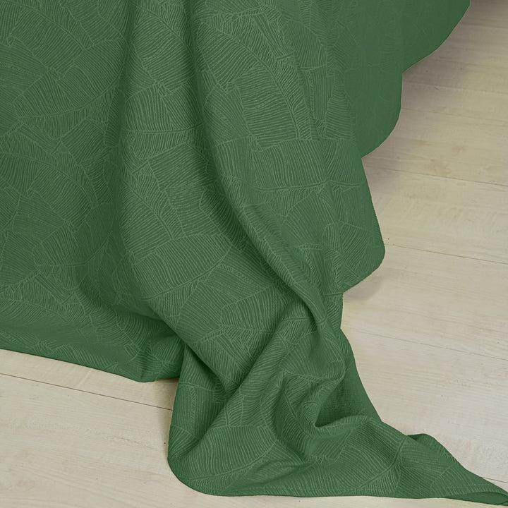 Zenoni & ColombiCompleto Copriletto con federe in cotone Jacquard Giungla Verde Giungla Negozi Online
