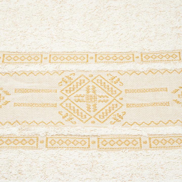 Zenoni & ColombiCoppia ospite+salvietta in spugna jacquard 450 gr Punto Antico Toscano Senape 2025