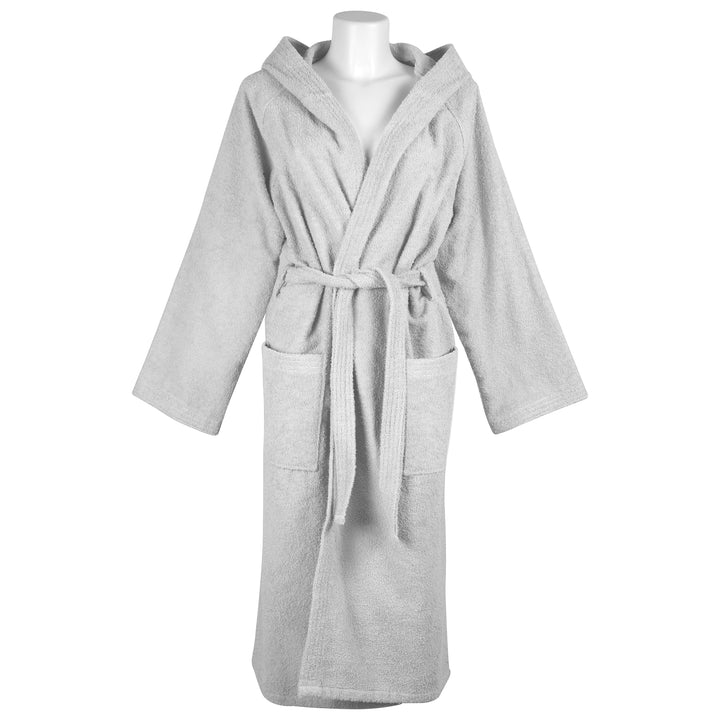 Zenoni & ColombiAccappatoio Essential con cappuccio in spugna di cotone Grigio Black Friday Prezzi