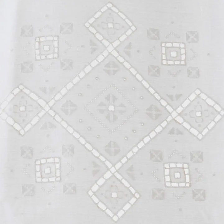 Zenoni & ColombiCoppia di Tende ricamate a mano in misto Lino Made in Italy variante Punto Antico Italiano Negozi Online