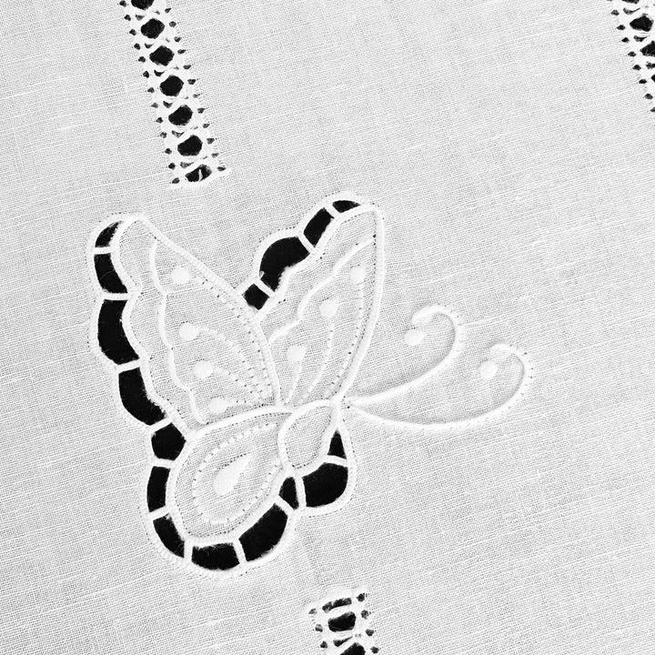 Zenoni & ColombiCoppia di Tende ricamate a mano in misto Lino Made in Italy variante Butterfly Novità