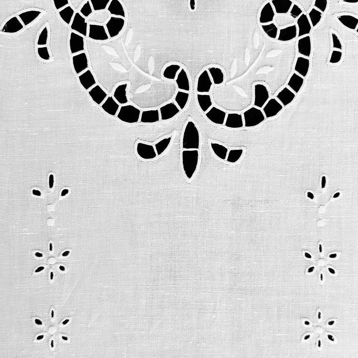 Zenoni & ColombiTenda ricamata a mano in misto Lino Made in Italy variante Doria Economico
