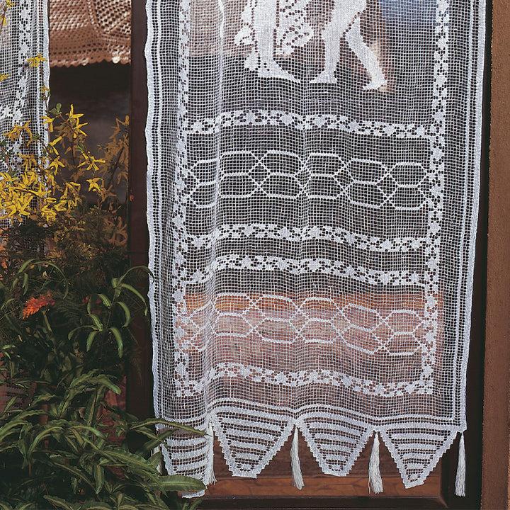 Zenoni & ColombiCoppia Tende a Filet 100% Cotone variante Primavera Negozio