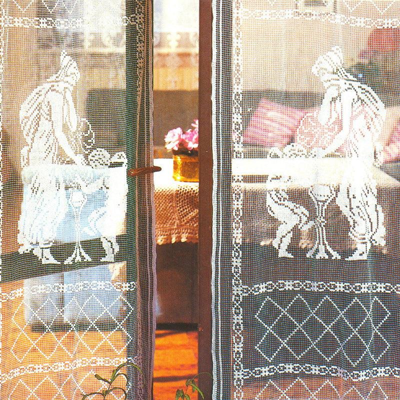 Zenoni & ColombiCoppia Tende a Filet 100% Cotone variante Inverno