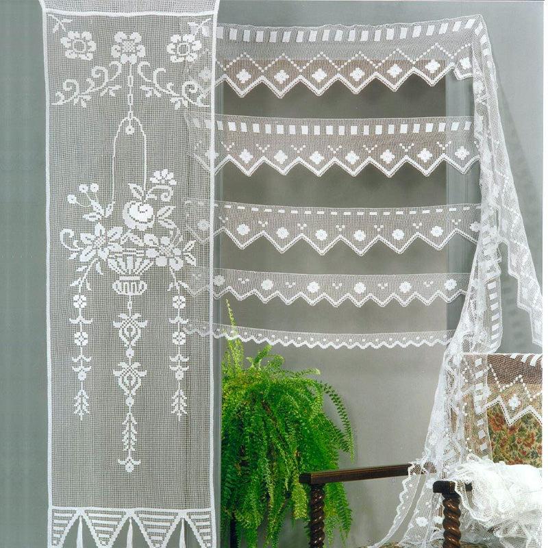Zenoni & ColombiCoppia Tende a Filet 100% Cotone variante Floreale