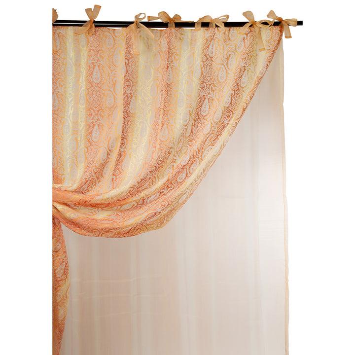 Zenoni & ColombiTenda doppia in Organza Cachemire Arancione 140x290cm Shopping Online