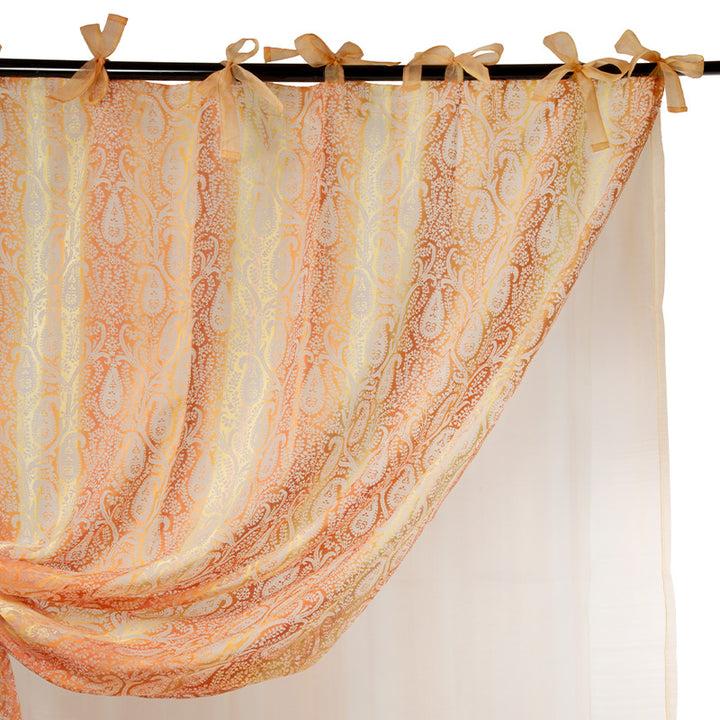 Zenoni & ColombiTenda doppia in Organza Cachemire Arancione 140x290cm Shopping Online