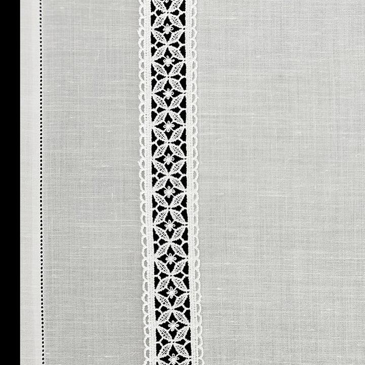 Zenoni & ColombiTenda al metro ricamata in misto Lino Made in Italy variante Letizia Offerta