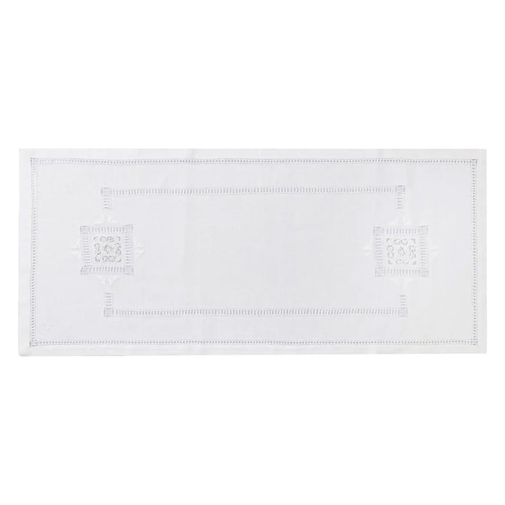 Zenoni & ColombiRunner ricamato a mano in puro Lino Made in Italy Donatello Sconto