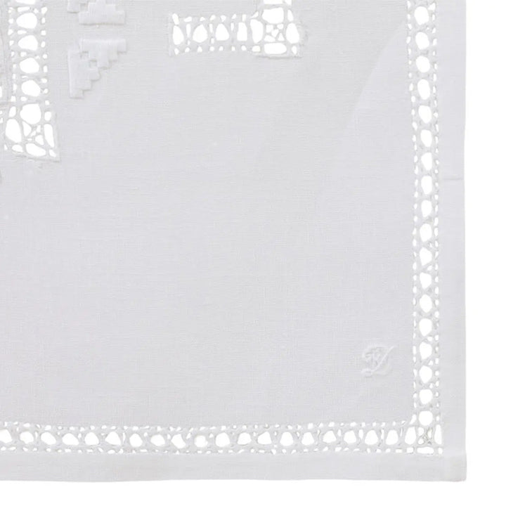 Zenoni & ColombiRunner ricamato a mano in puro Lino Made in Italy Donatello Sconto