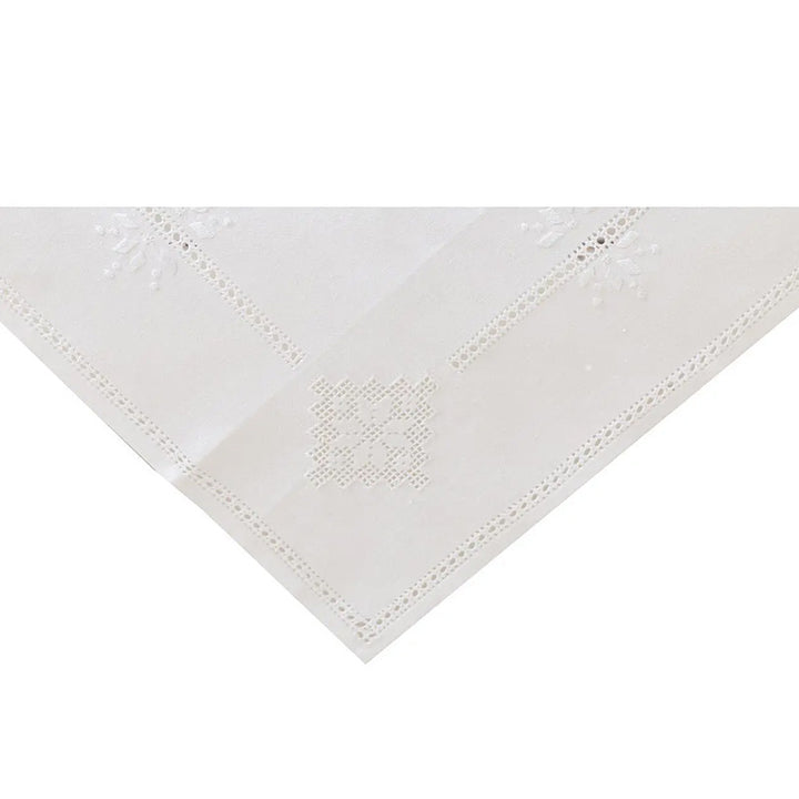 Zenoni & ColombiCentrotavola ricamato a mano in misto Lino e Cotone Made in Italy variante Sara Saldi
