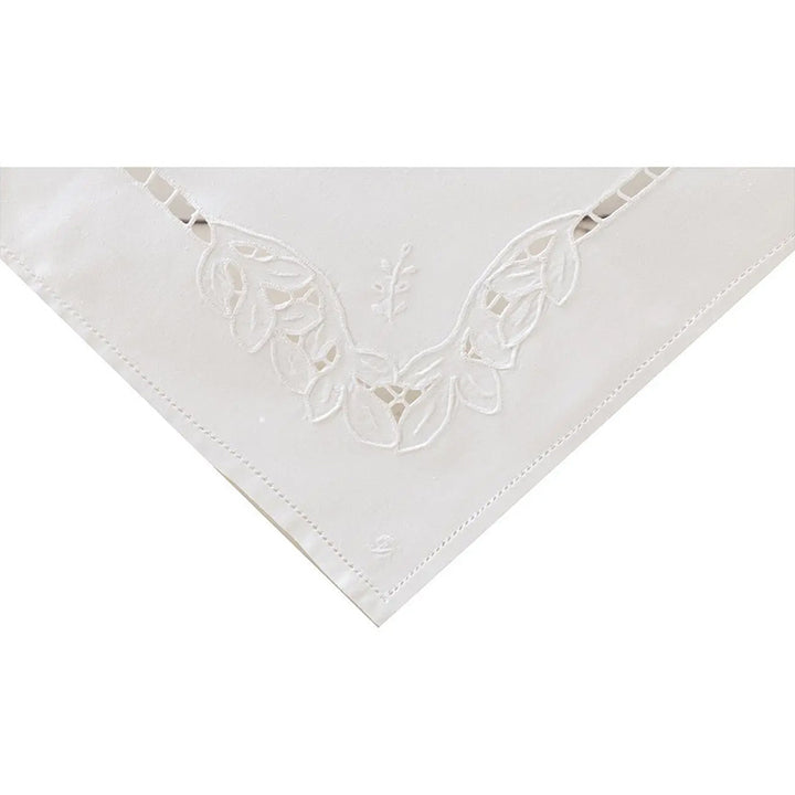 Zenoni & ColombiCentrotavola ricamato a mano in puro cotone Made in Italy variante Amalia Saldi Di Fabbrica