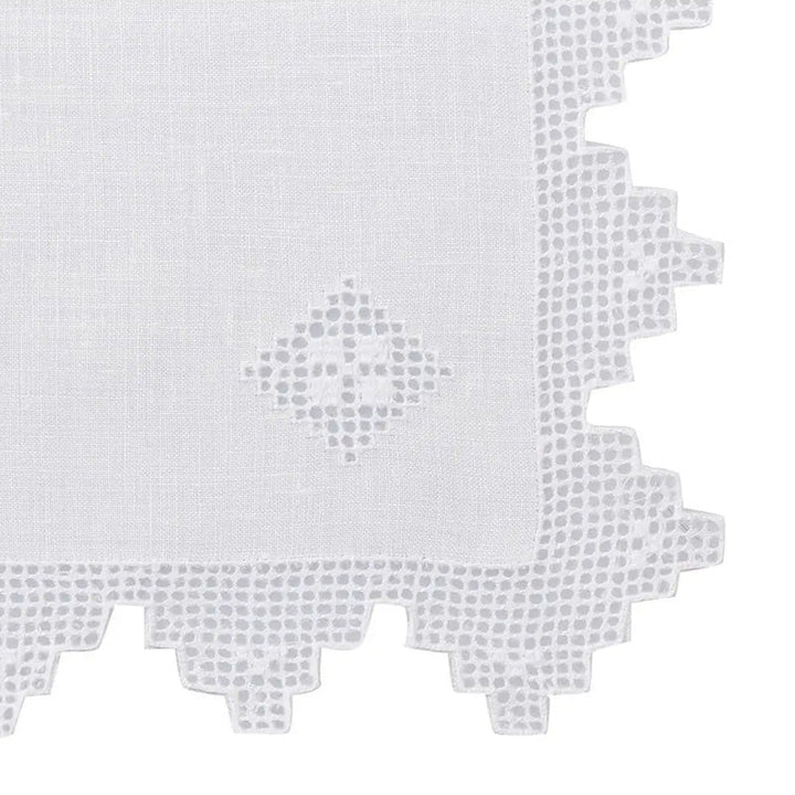 Zenoni & ColombiCentrino ricamato a mano in puro Lino Made in Italy variante Etruria (2 pezzi) Negozio