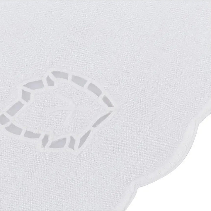 Zenoni & ColombiCentrino centrotavola rotondo ricamato a mano in puro cotone Made in Italy variante Sherwood 2025
